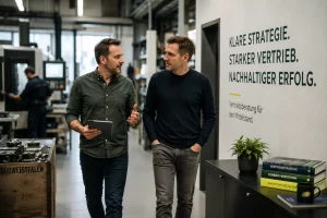 Vertriebsberatung im Mittelstand: Beratungsgespräch in einem Industrieunternehmen in Südwestfalen
